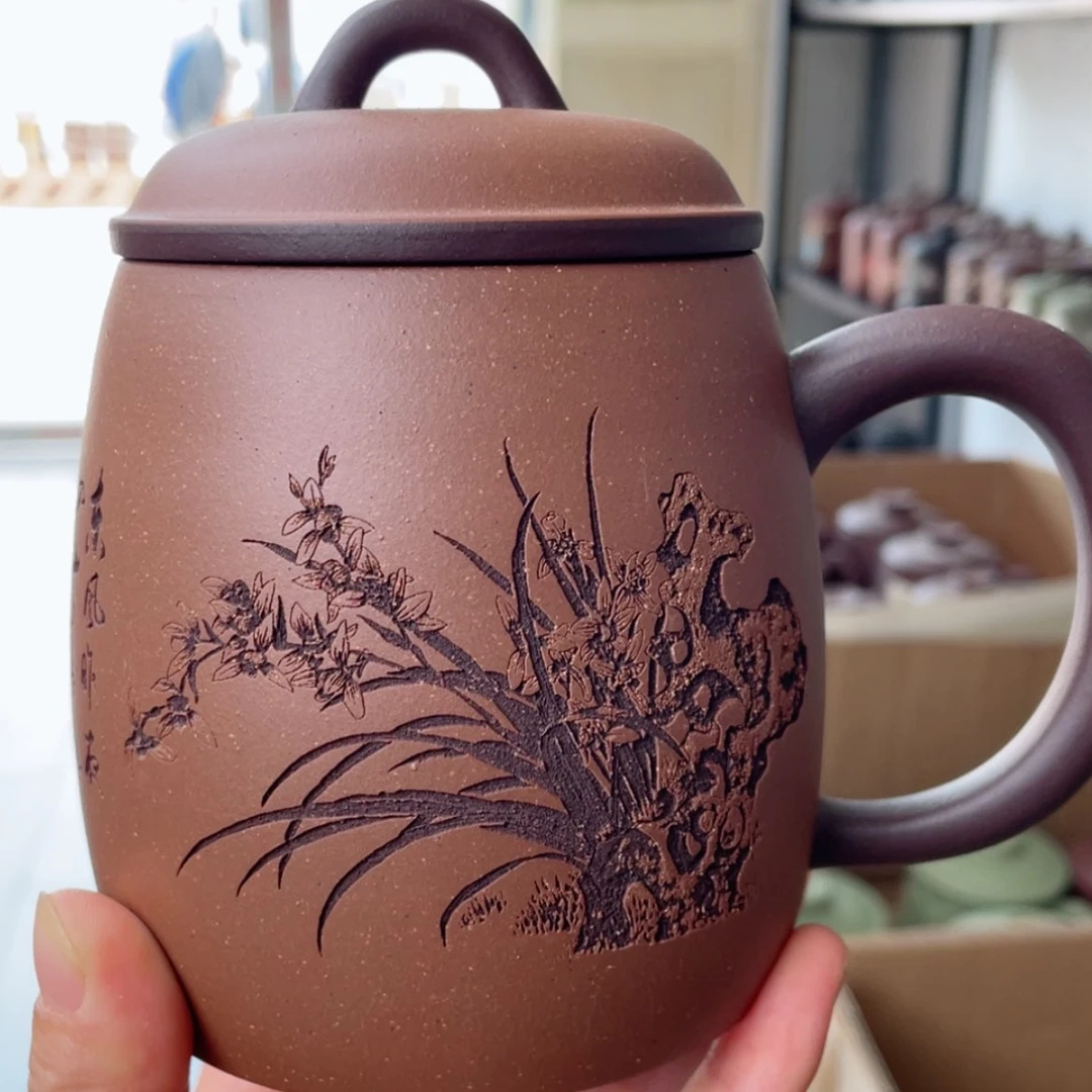 【闪购商品】茶杯紫砂宜兴原矿紫砂盖杯微瑕