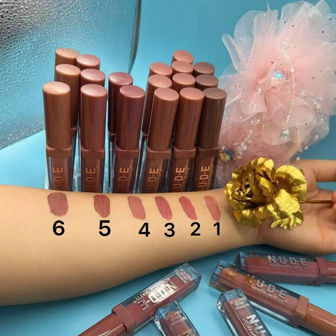 NUDE显白裸唇韩剧哑光色系唇釉不沾杯奶茶口红学生妈生