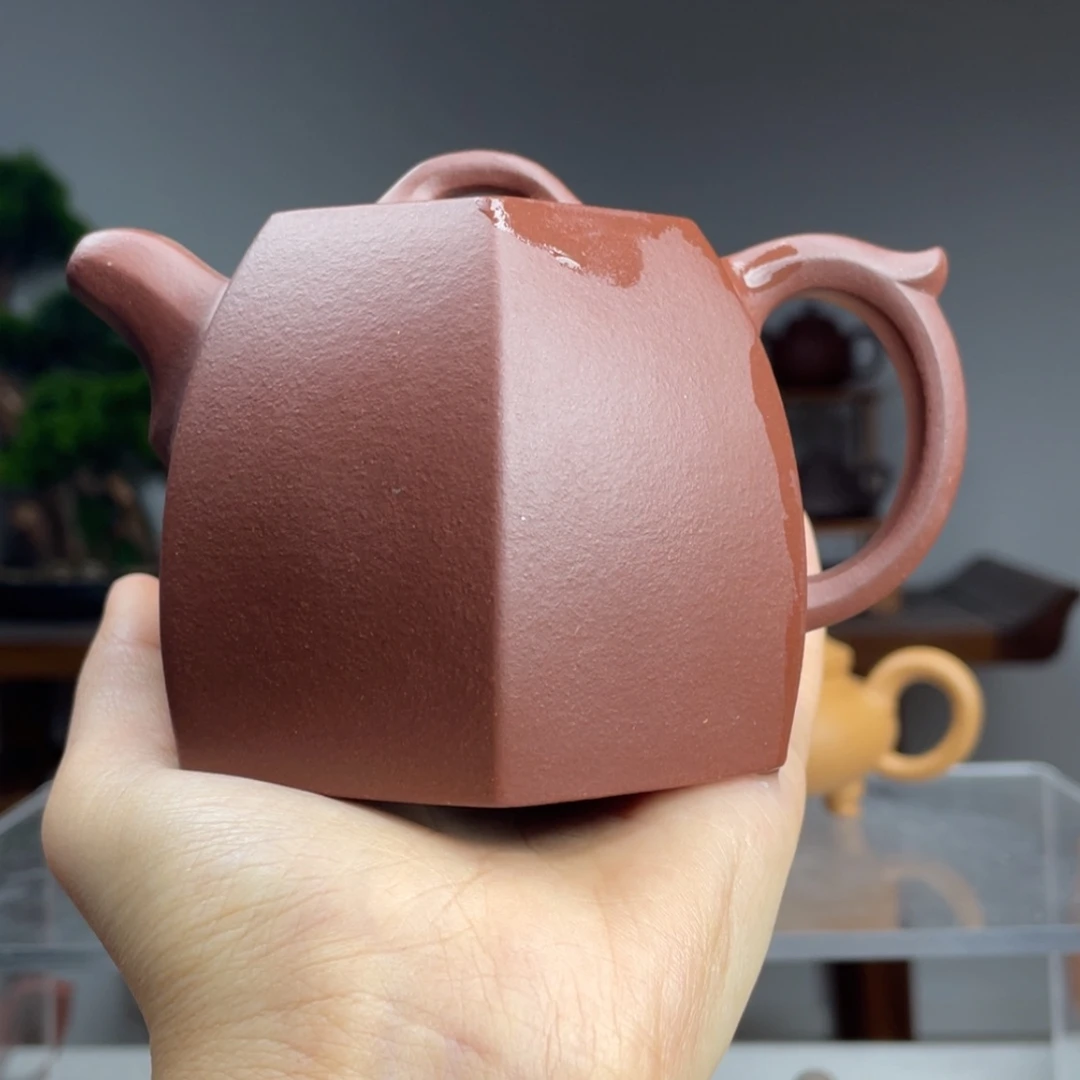 【闪购商品】紫砂茶壶木*底槽青铜驼容量240cc