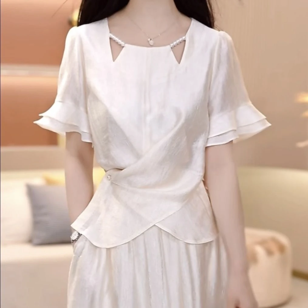 高档时尚优雅气质两件套礼服裙2025夏季新款减龄遮肉连衣裙