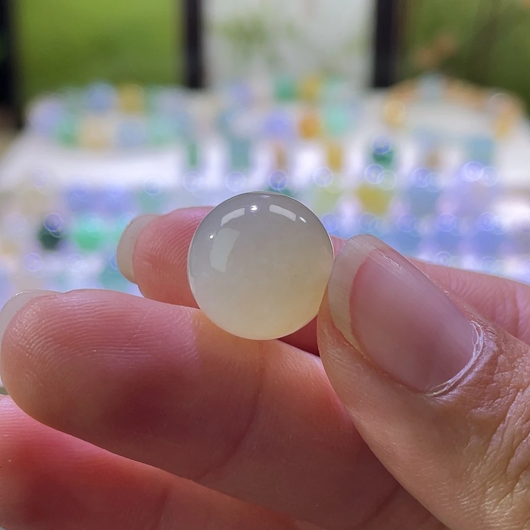 散珠翡翠展示勿拍缅甸翡翠a货卡13+雪梨黄