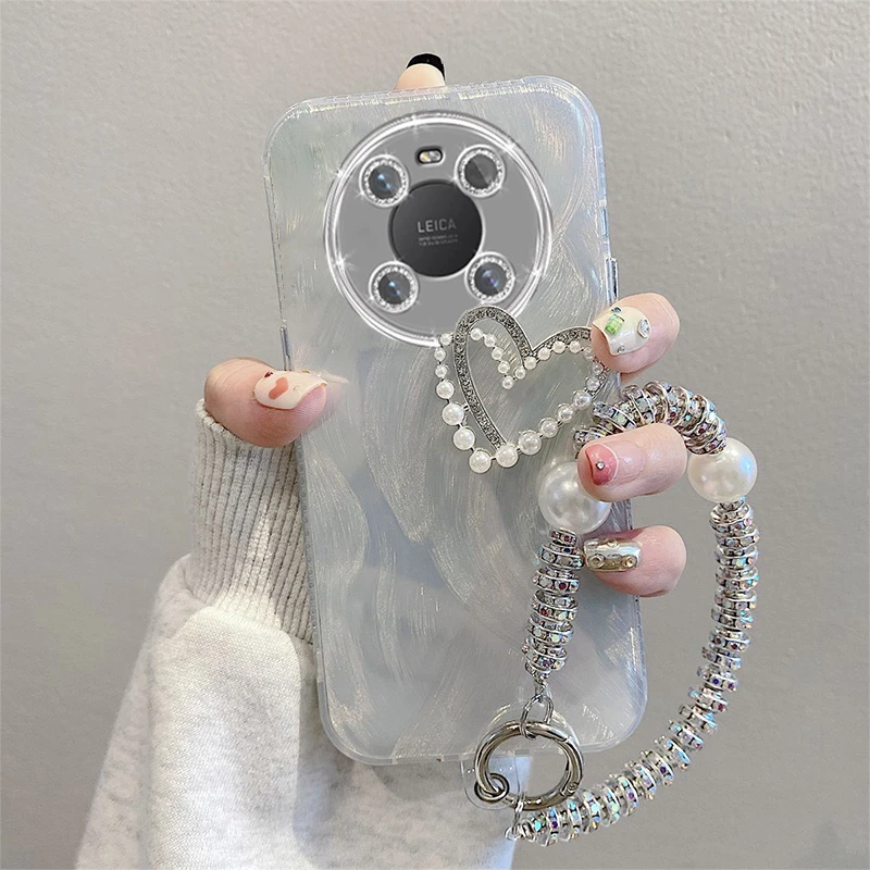 带镜头膜华为鼎桥TD Tech M40手机壳羽纱珍珠爱心TDT-MA01全包简