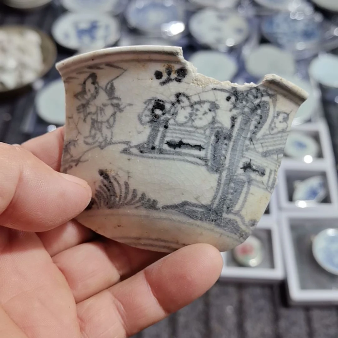 青花影青杯垫满五十包邮