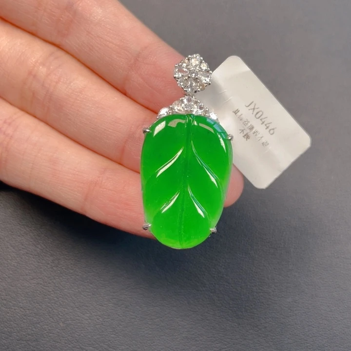 翡翠银S925镶嵌吊坠(不含链)