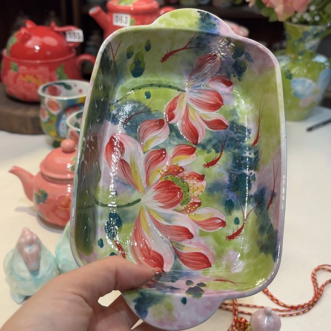 景德镇手绘高温釉下彩陶瓷茶具