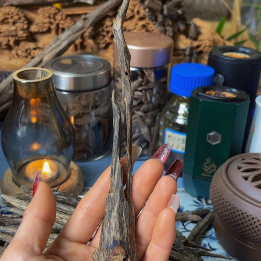 【闪购商品】沉香手把件沈*师奇楠树心虫漏高端老料17克