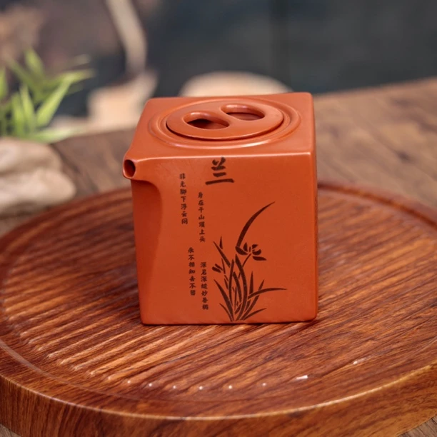 名家紫砂阳羡四方壶原矿老紫泥手工紫砂家用茶壶泡茶