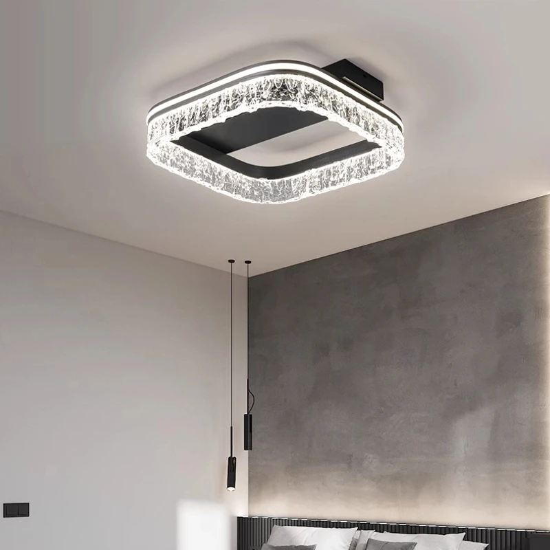 意式轻奢客厅吸顶灯现代简约高端冰裂纹2024新款家用主卧室房间灯