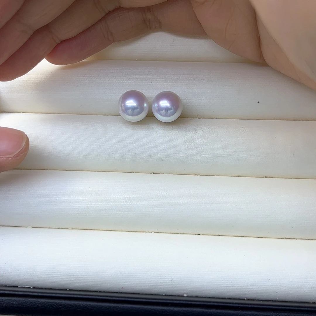 淡水珍珠耳饰银S925镶嵌