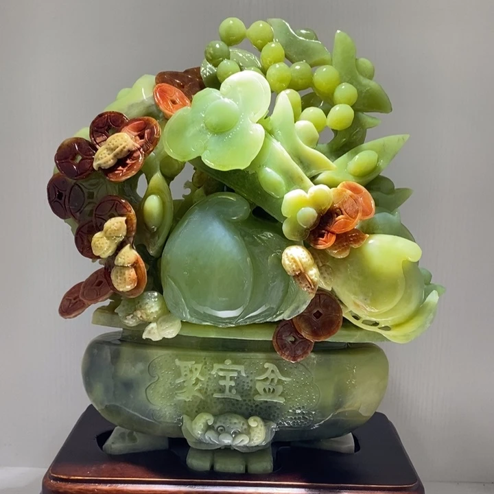 未镶嵌蛇纹石玉（覆膜）珠宝奇石