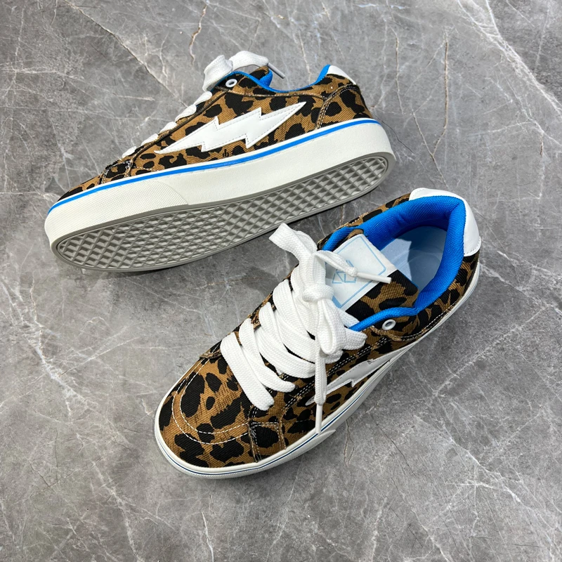 原创设计豹纹男鞋小众痞帅开车板鞋2025新款秋季休闲德训男生鞋子