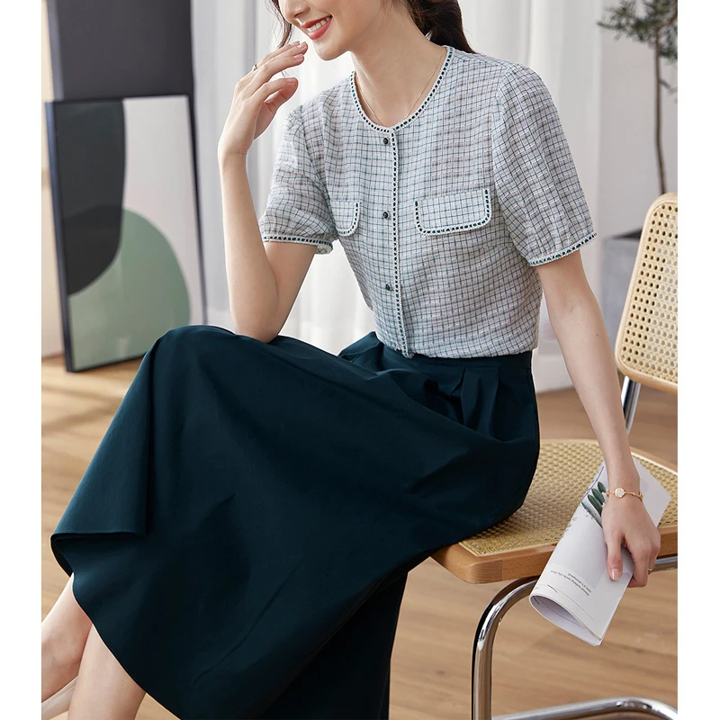 *梵希蔓穿搭一整套夏季干练气质小香风轻熟两件套装裙减龄M3053