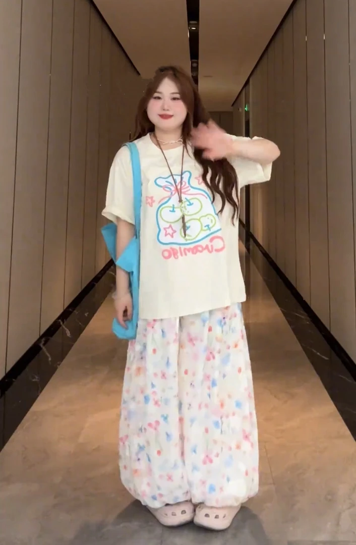 大码韩系上衣减龄裤裙22578