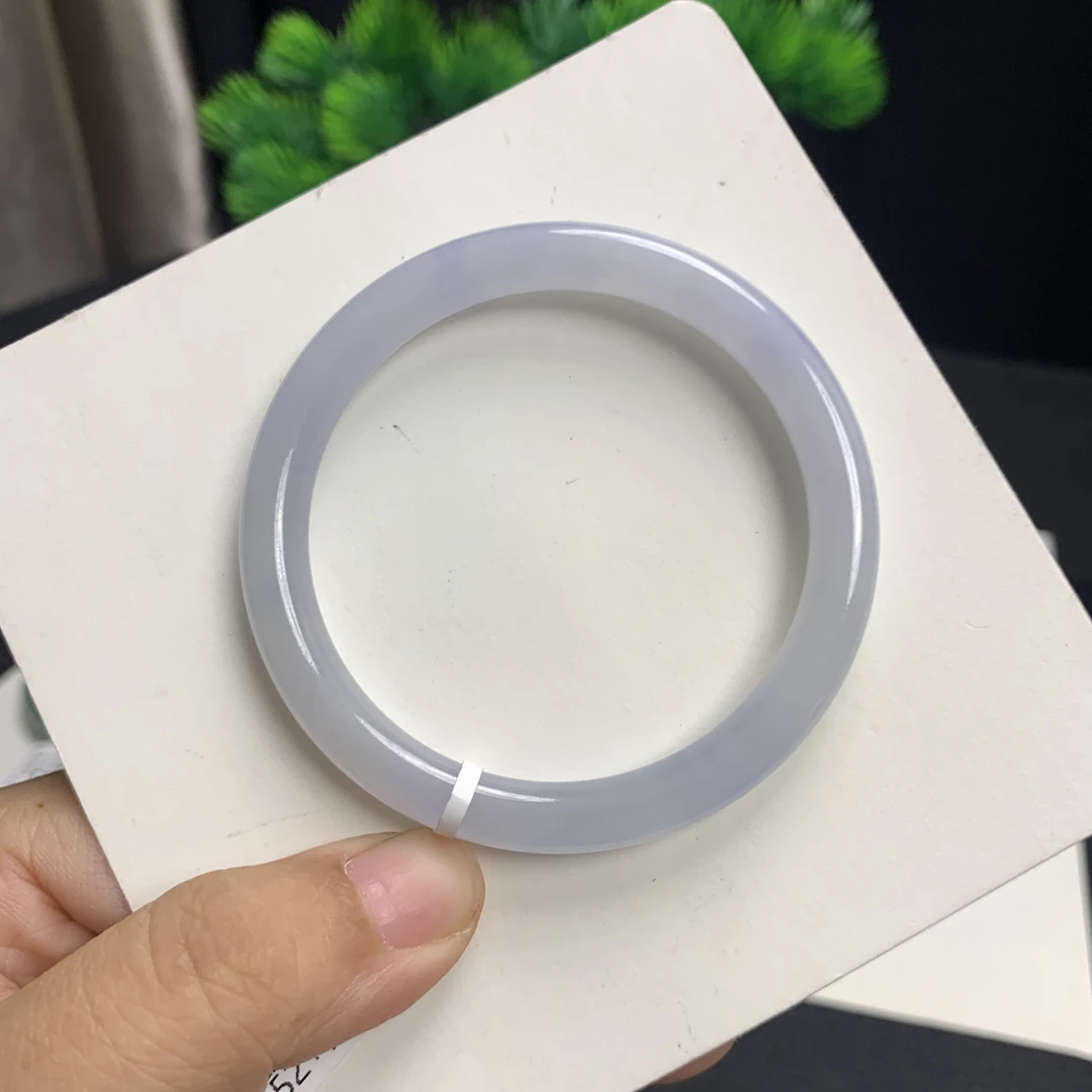 天悦翡翠珠宝粉紫冰胶翡翠圆条