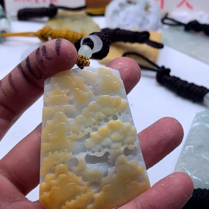 颈饰未镶嵌翡翠保真天然a货翡翠