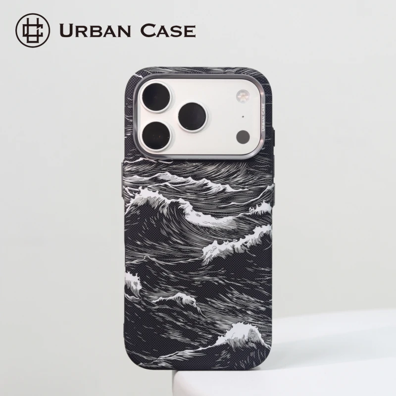 URBAN CASE玄海系列限定凯夫拉纹浮雕适用于iPhone17promax手机壳