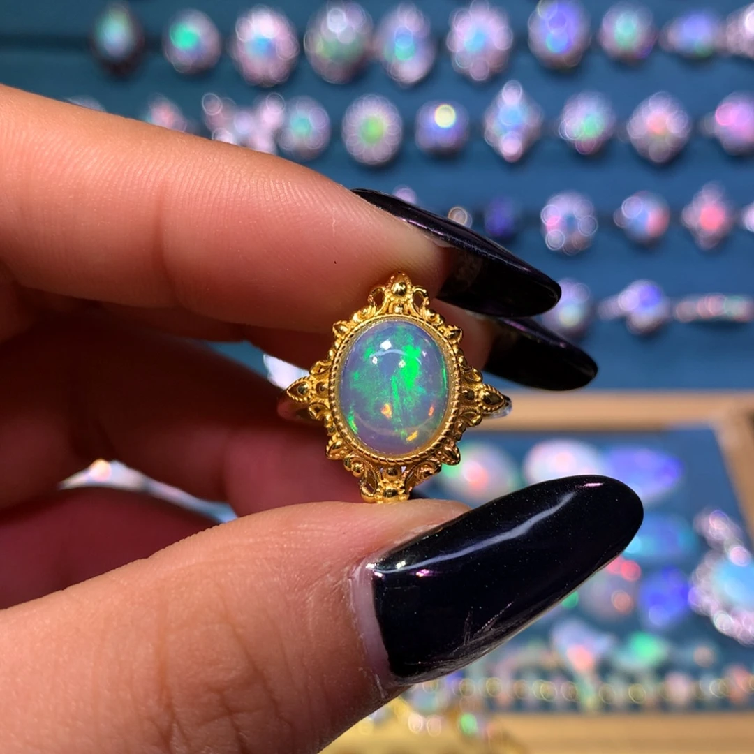 欧泊银S925镶嵌戒指款