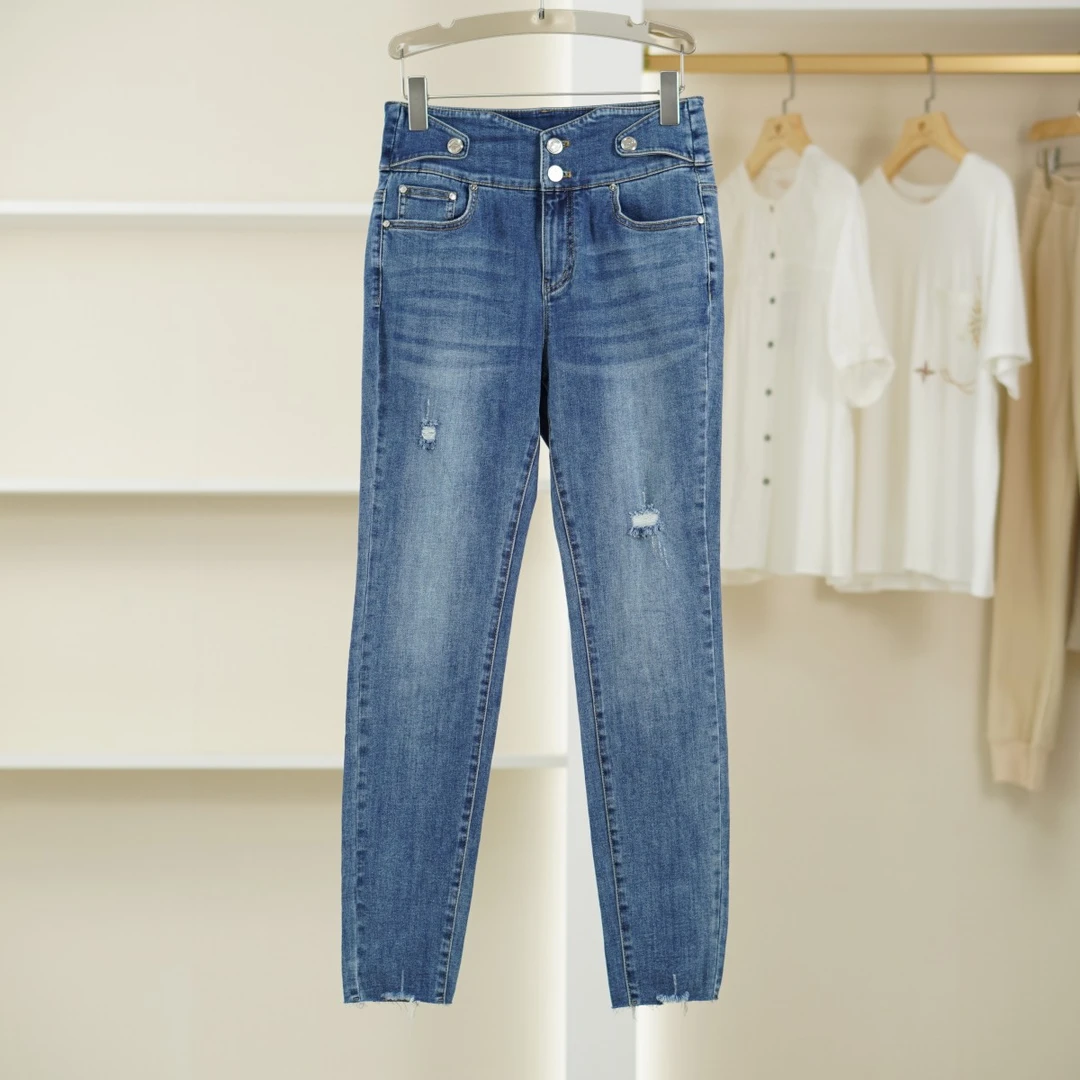 麦迪尚品【H】K012 女装时尚高腰小脚牛仔裤品牌 C组