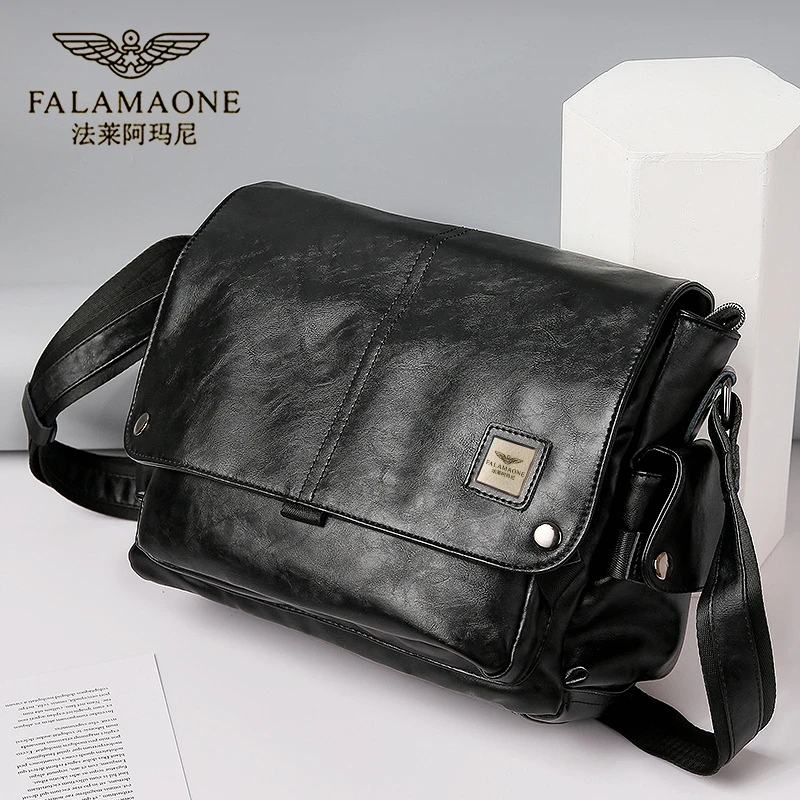 法莱阿玛尼男斜挎包休闲时尚通勤大容量百搭男包单肩包男士包包