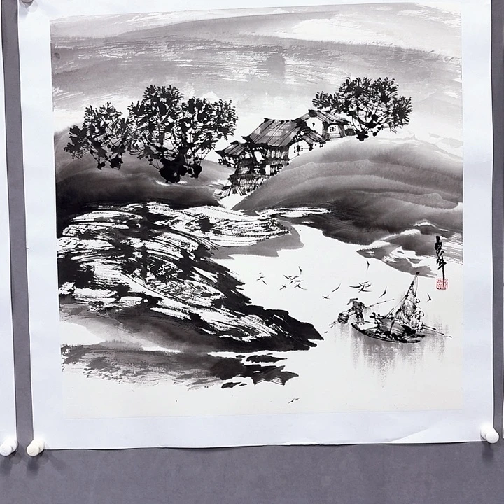 国画亲笔手绘放心去藏
