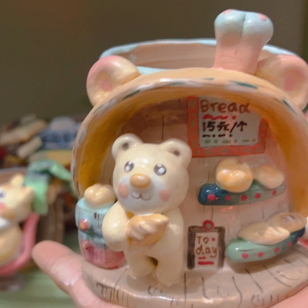 瑕疵双十二福福手工多肉花盆