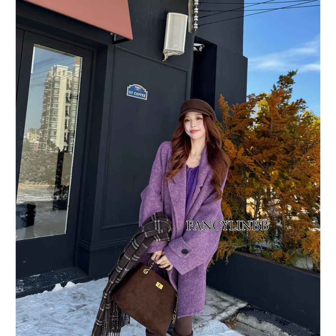 【富家千金】林北鼻·羊绒醋酸绵羊毛高定流星雨双面羊绒大衣