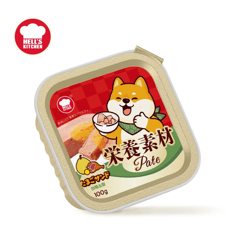地狱厨房鸭肉梨蛋黄夹心营养犬餐盒100g