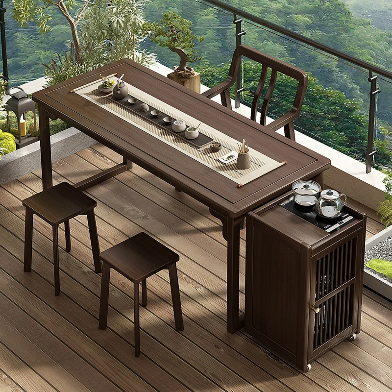 【茶室套装】新中式书房家用桌茶室禅意茶桌茶台办公桌简约学习桌子