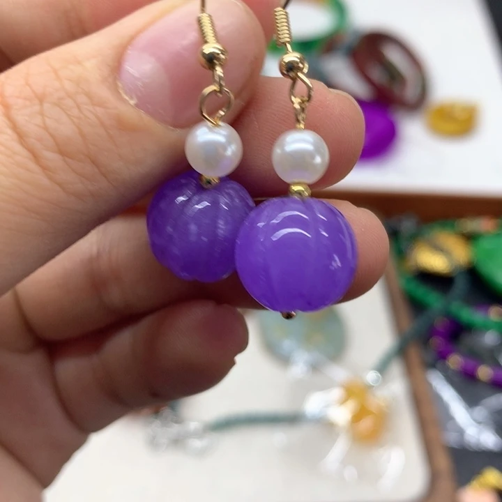 合金颈饰玛瑙/玉髓吊坠