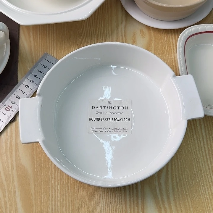 陶瓷出口老美9菜双耳烤盘