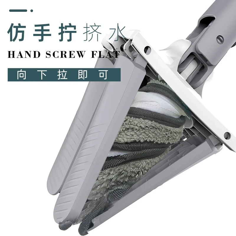 【买拖把 送三块布子】蝴蝶形免手洗拖把家用,干湿,旋转两用大号