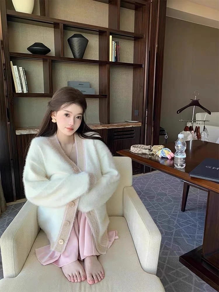 6865春季新款女装长袖毛衣开衫