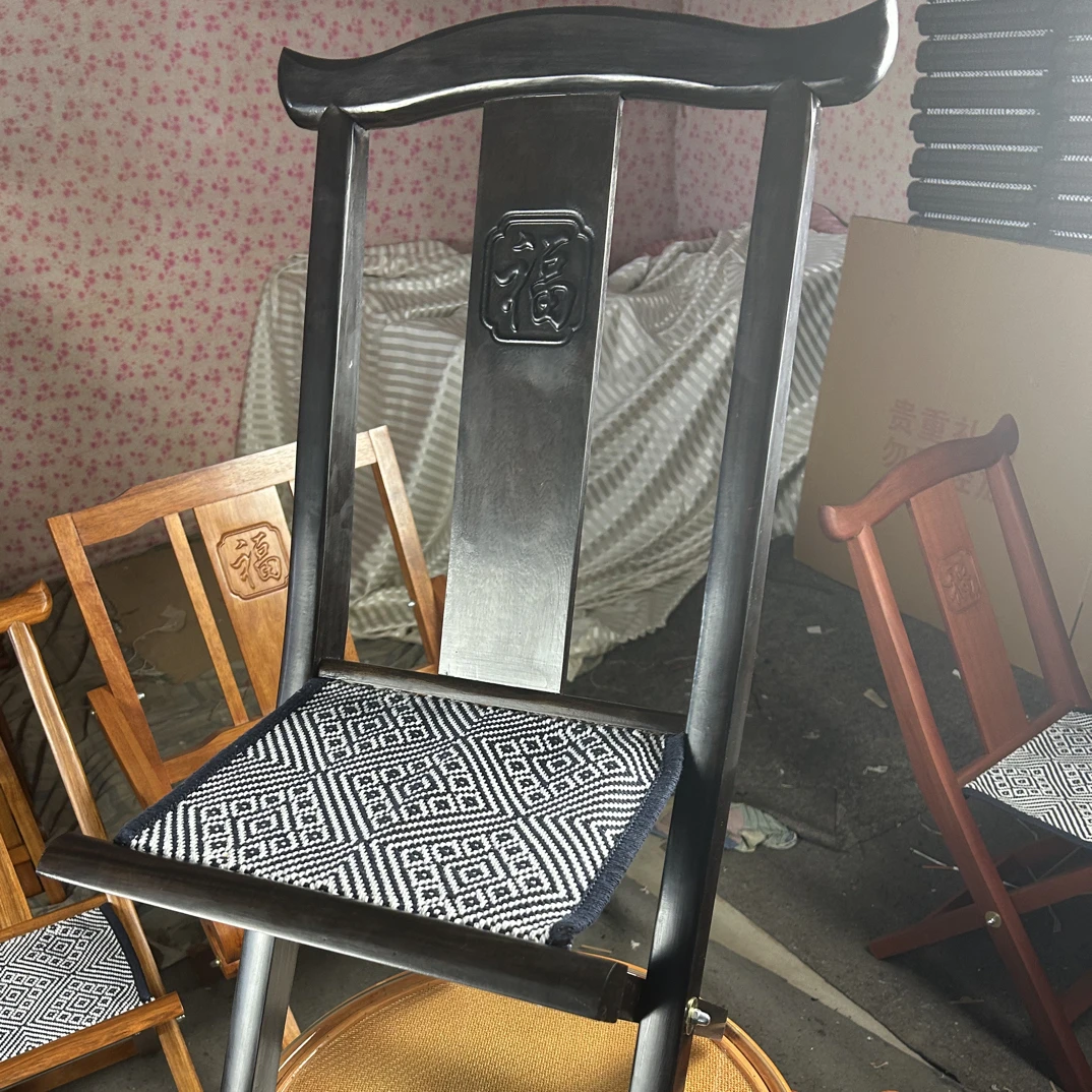 黑檀色小靠背，抹色烫蜡工艺，手感细腻光滑，居家好品