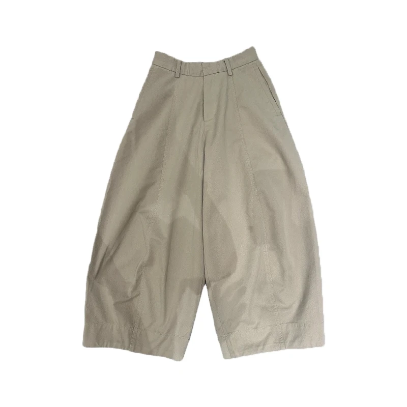 2025年法式气质设计感慵懒风复古新款小众设计师阔腿百搭休闲裤女