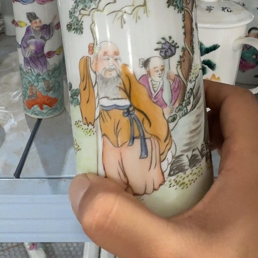 瓷片摆件手绘瓷器全部处理