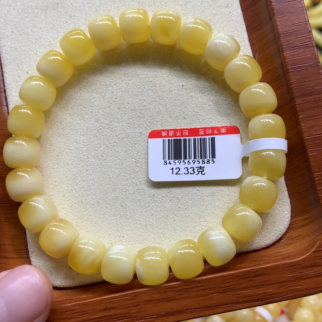 琥珀未镶嵌手链蜜蜡