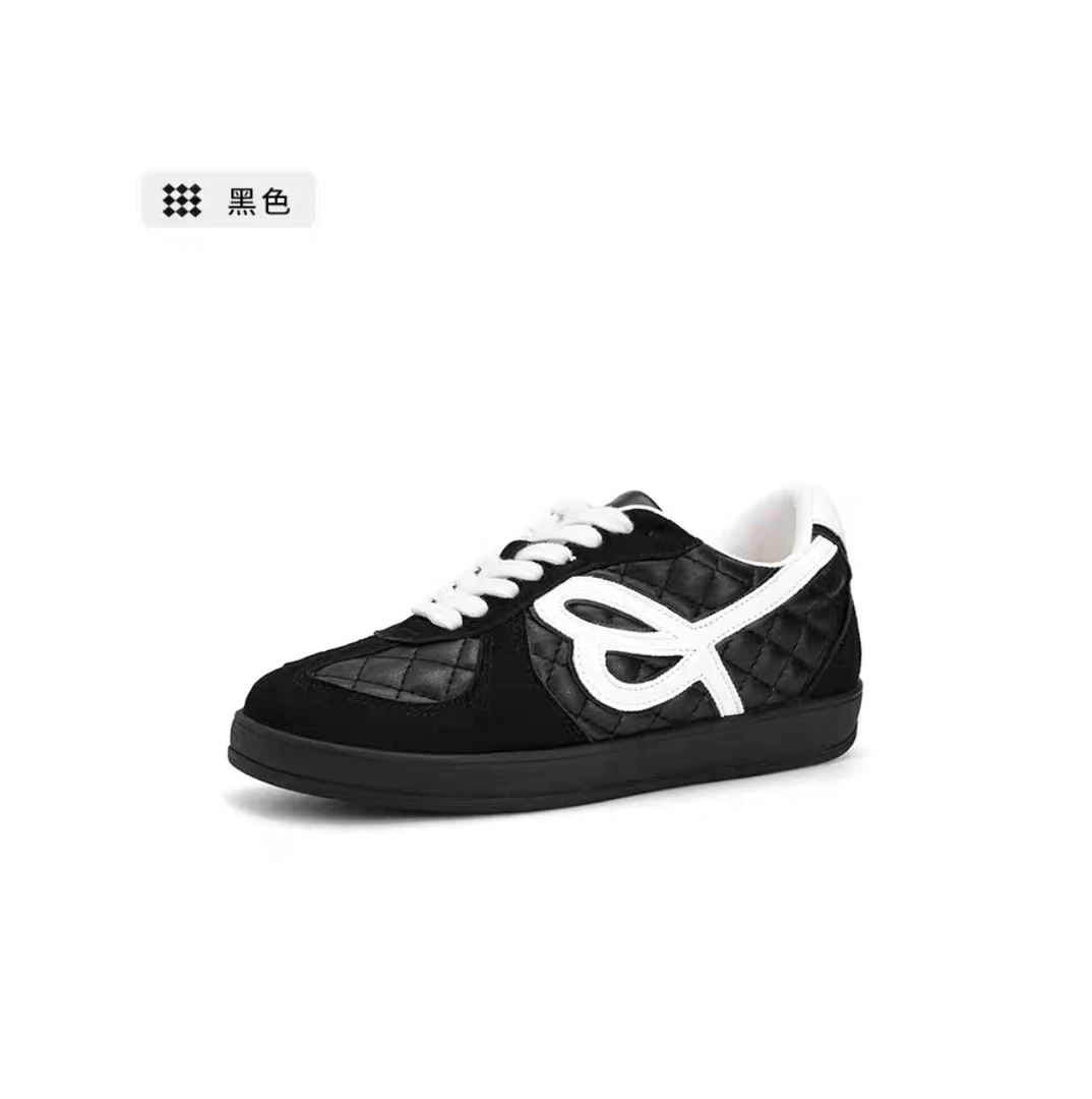 【郭幂幂】688-13B圆头休闲风德训鞋透气时尚休闲鞋女鞋印花鞋子