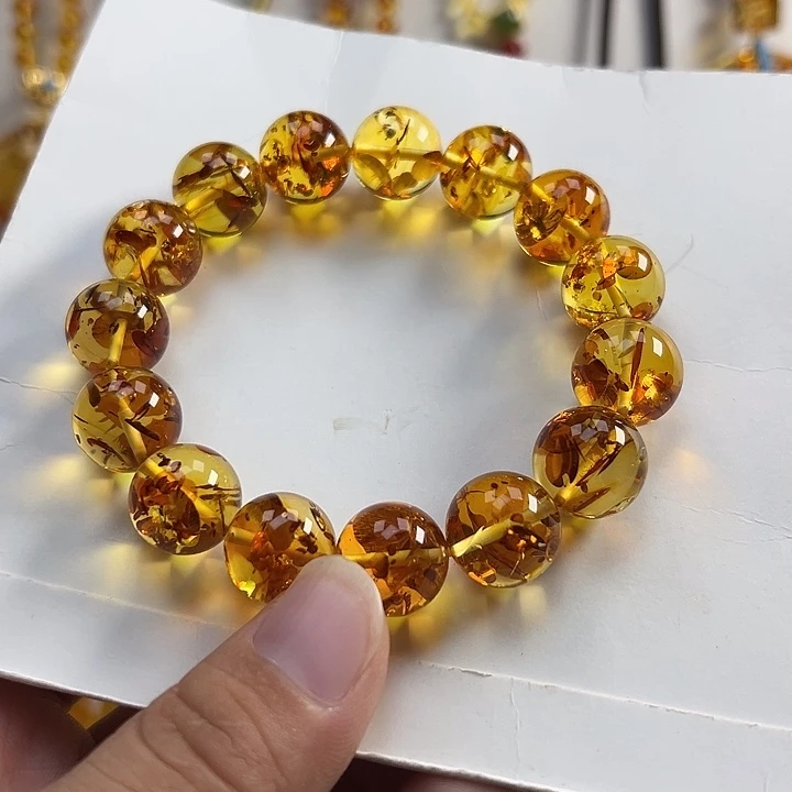 琥珀（花珀）未镶嵌项圈