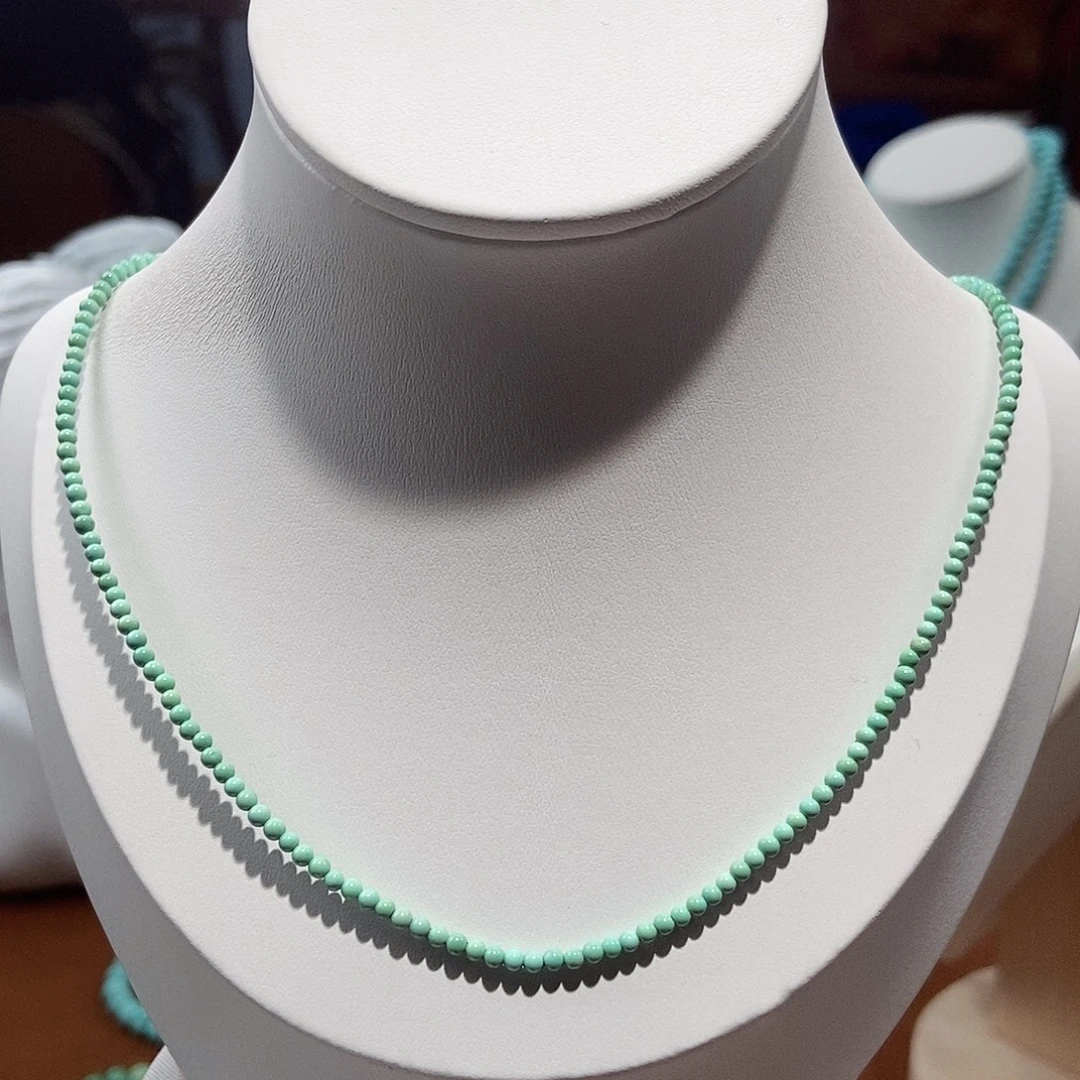 绿松石未镶嵌颈链卡2+