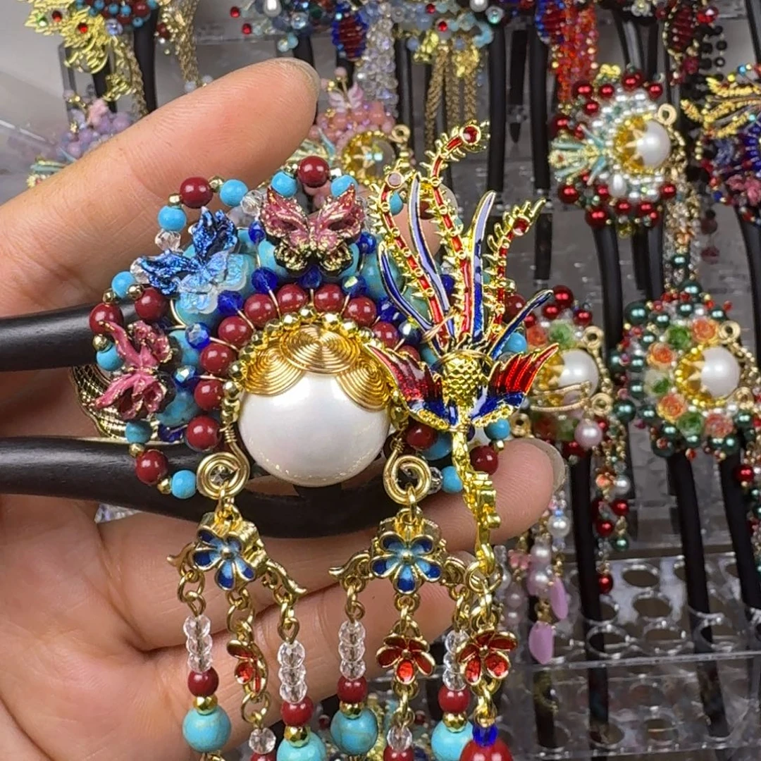 桃***香古风刀马旦发簪发饰