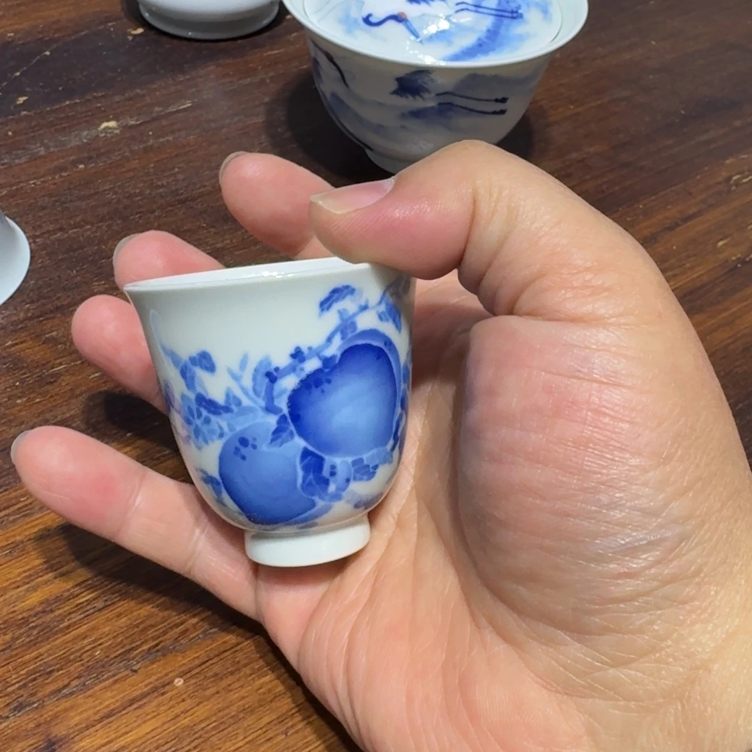青花福寿堂闻香杯容量50