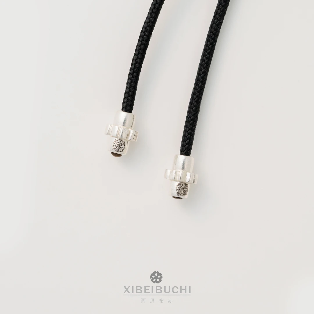 【西贝布赤】全银版弟子珠一对串珠收尾配件文玩手串DIY配饰