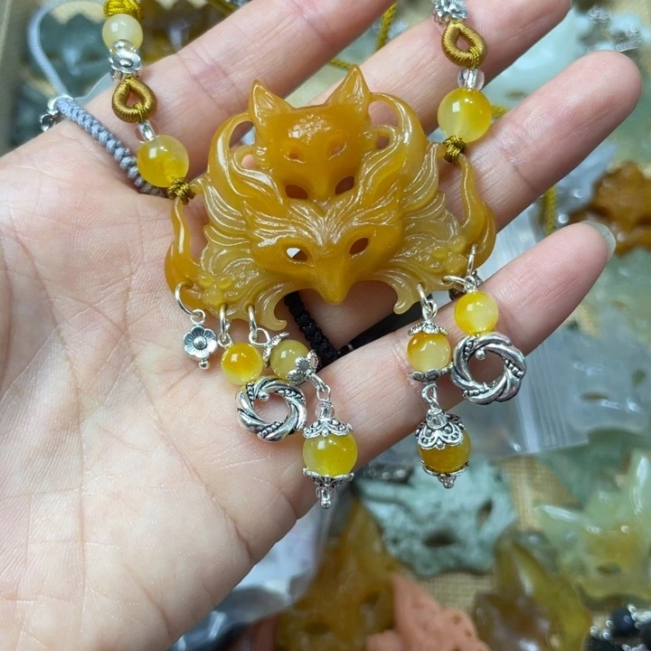 小***༻蛇纹石玉合金颈饰