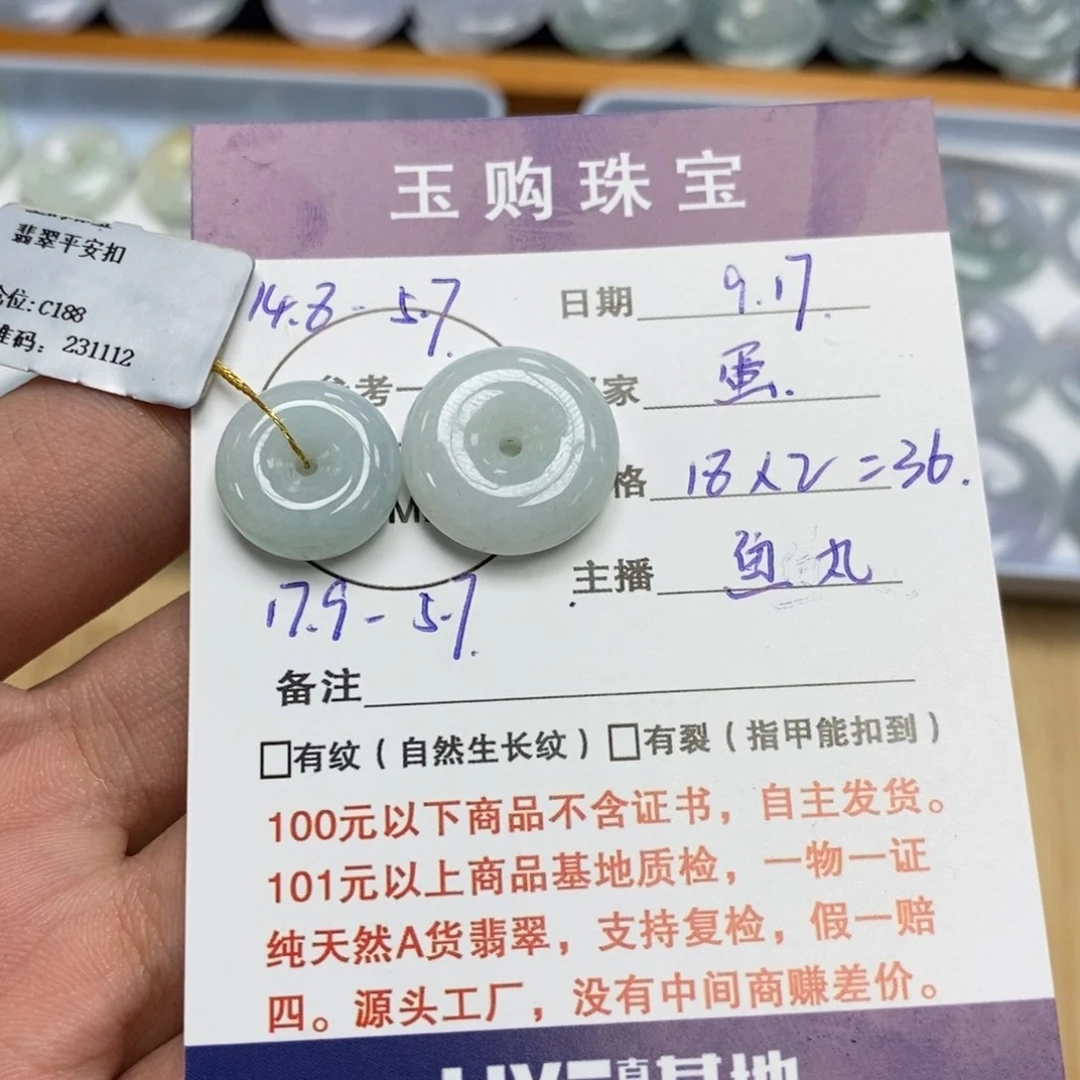 颈饰未镶嵌翡翠蛋平安扣