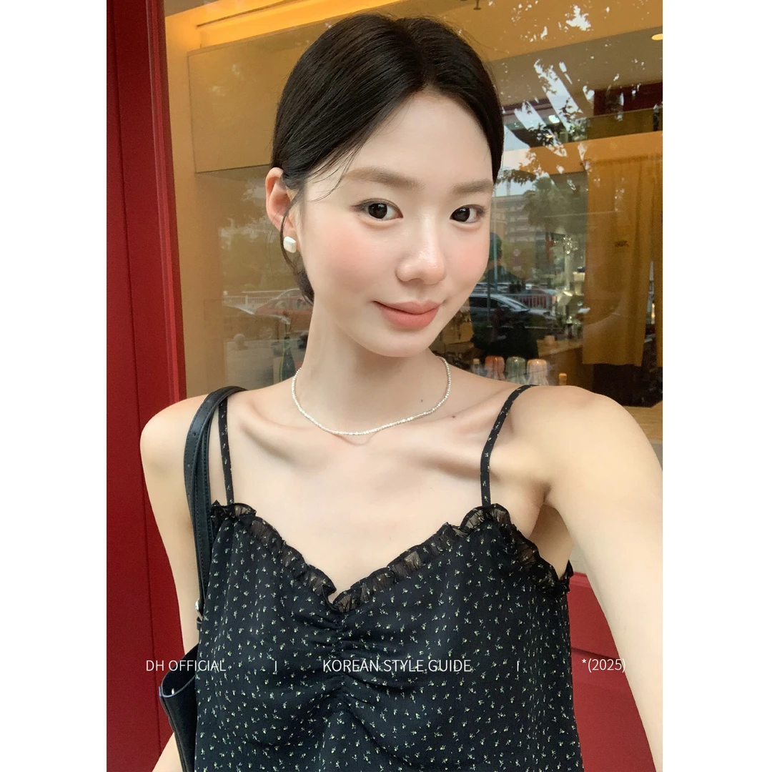 DH OFFICIAL 大花【塞纳花房 senna】小清新碎花荷叶边外穿吊带