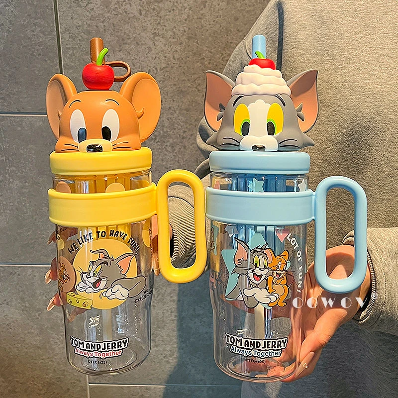 猫和老鼠巨无霸喝水杯子爆款2025新款女生大容量吸管杯可爱冰霸杯