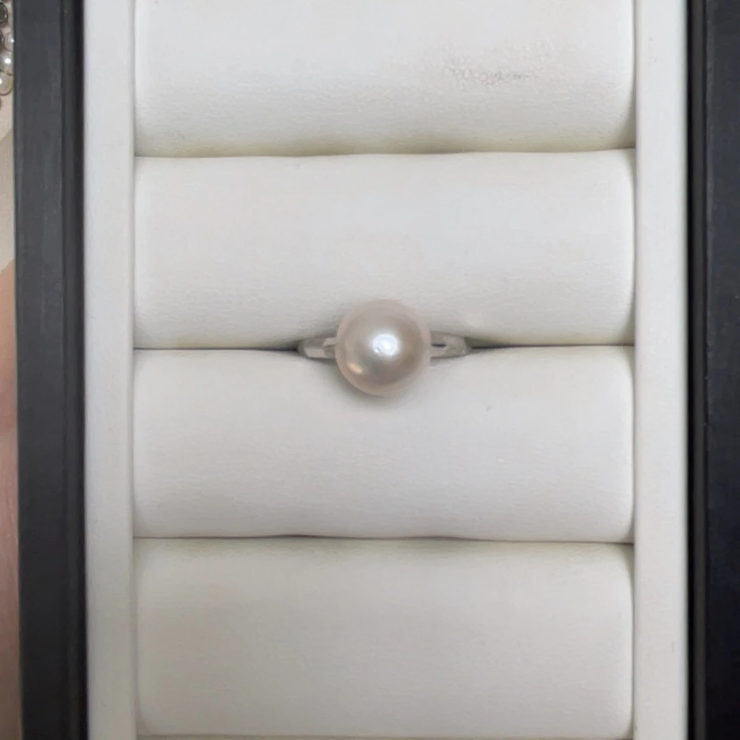 淡水珍珠戒指银S925镶嵌