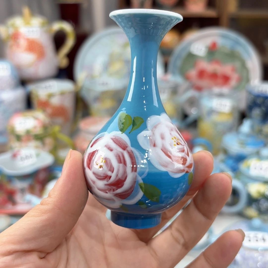 景德镇手绘高温釉下彩陶瓷茶具