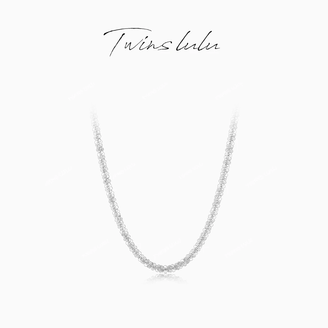 TWINS LULU 925银 镀K金 简约轻奢小众经典百搭菜花素链TSJ9936