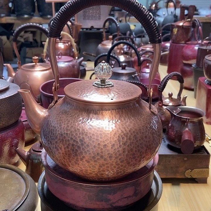 纯手工制作紫铜铜壶